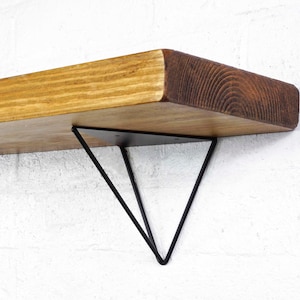 Shelf Brackets Black Hairpin (Pair) | Industrial Style - 3 sizes available