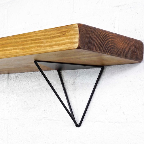 Shelf Brackets Black Hairpin pair Industrial Style 3 Etsy UK