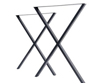 Tall X Industrial Steel Bar Table Legs