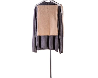 Free Standing Display Corner Clothing Rail | Industrial Silver Pipe Style