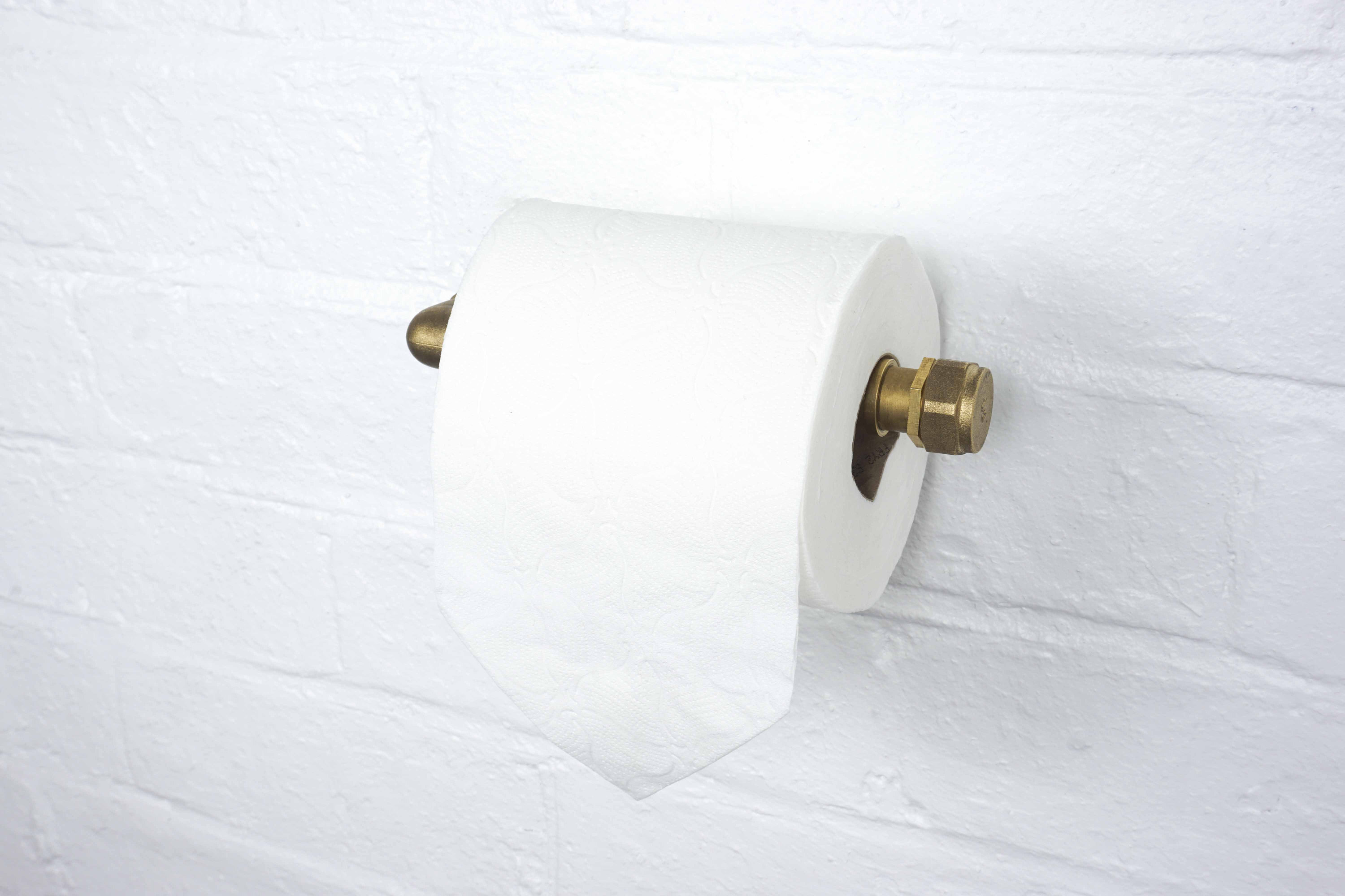 Tubo de montaje industrial rollo de inodoro de latón | Etsy