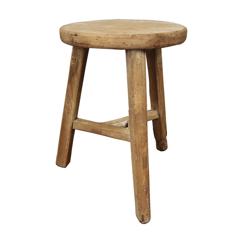 Rustic Milking Stool | Vintage Wooden Stool | Medium Oak Finish - Etsy