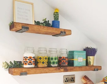 Chunky Steel Shelf Brackets: Heavy Duty Industrial Shelving (Pair)