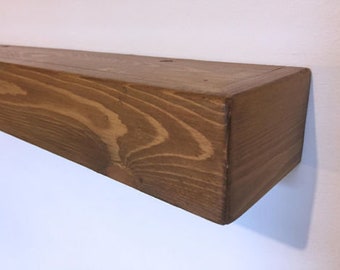 Rustic Floating Wooden Shelf / Shelves Made from Chunky Wood - Custom Sizes