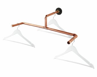 Wall Mounted Scorpion Clothing Rail | Industrial Copper Pipe Style