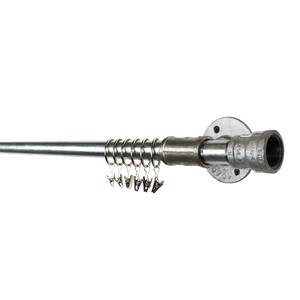 Curtain Pole, Industrial Finial Style Curtain Rail Made From Silver Steel Pipe Fittings - Vintage Steam Punk Curtain Rail - Custom Sizes!!