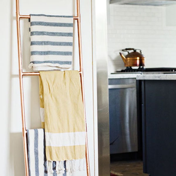 Copper Pipe Ladder Industrial Pipe Style Towel/Clothes Rail