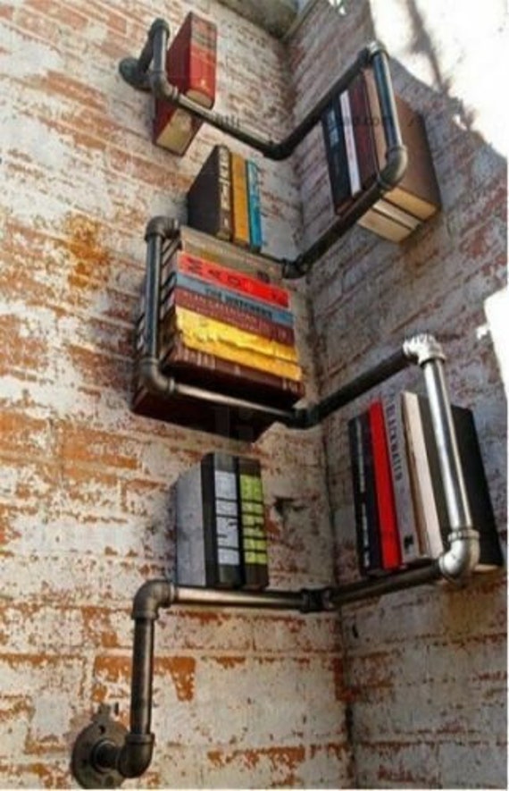 moederlijk gek Uitverkoop Muur gemonteerd boekenplank / planken / Funky boekenkast - Etsy België