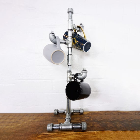 Free Standing Industrial Mug Tree | Accessory Tree | Made From Galvanized Pipe Fittings!!