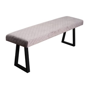 Upholstered Bench with Trapezium Legs