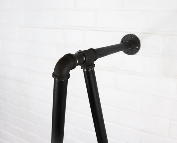 Rack Per Abbigliamento Da Parete In Tubo Industriale, Supporto - Foto 2