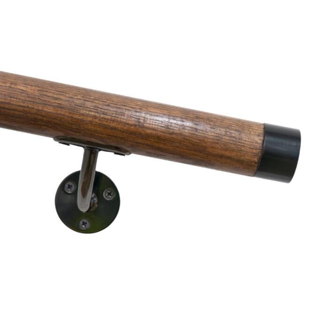 Walnut Railing Ash Posts Handrail Black & Walnut Flat End Caps Stair Rail Bannister Stairs ...