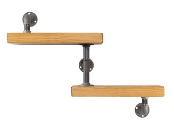Soportes para estantes escalonados / Estilo de tubería industrial