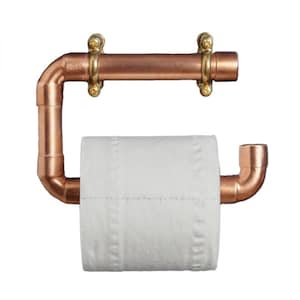 COPPER PIPE Toilet Roll Holder | Pipe Fitting Industrial Toilet Roll | Wall Mounted | Industrial Pipe Style