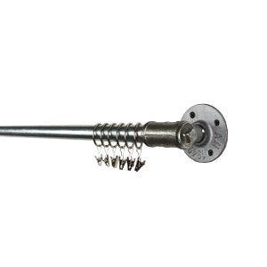 Curtain Pole, Industrial T-Nut Curtain Rail Made Silver Steel Pipe Fittings - Vintage Steam Punk Curtain Rail - Custom Sizes!!