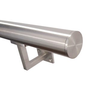 Handrail Stainless Steel Flat Ends with Hybrid Bracket Supplied Stair Rail Bannister Stairs Hallway Grabrail