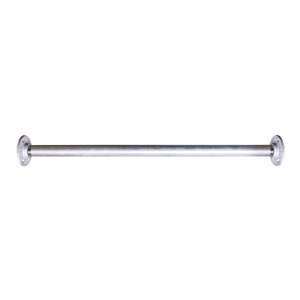 Wand zu Wand Kleiderstange | Industrieller Silber-Rohr-Stil