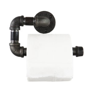 Industrial Toilet Roll Holder, Extended Wall Mounted Style Made From Industrial Pipe Fittings | Rustic, Vintage Style!!