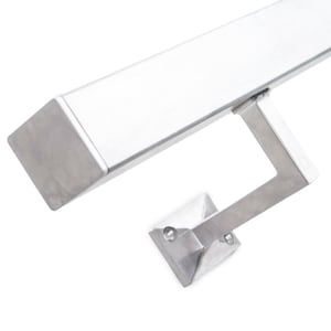 Handrail Stainless Steel with Square Rail and Square Brackets supplied various lengths Stair Rail Bannister Stairs Hallway Grabrail