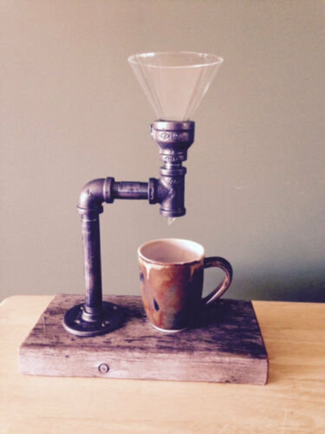 Vintage Coffee Maker Made From Pipe Fittings Etsy