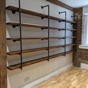 2m Wide Pipe Fitting Tiered Shelving Unit Height and Length Customisable image 1