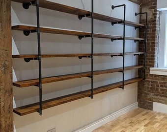 2m Wide Pipe Fitting Tiered Shelving Unit - Height and Length Customisable