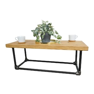 Industrial Reclaimed Coffee Table With Raw Steel Key Clamp Legs & Base | Reclaimed Timber Style, Handmade Solid Wood Furniture!