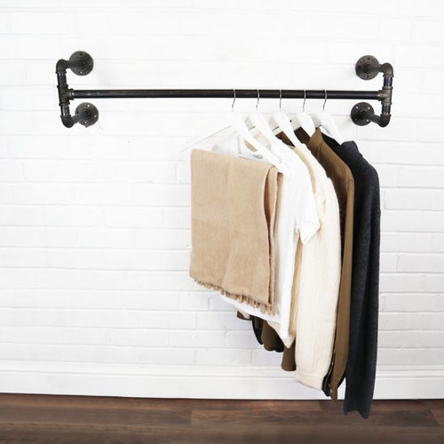 Wall Mounted Clothes Rail Vintage Style Made From Etsy UK