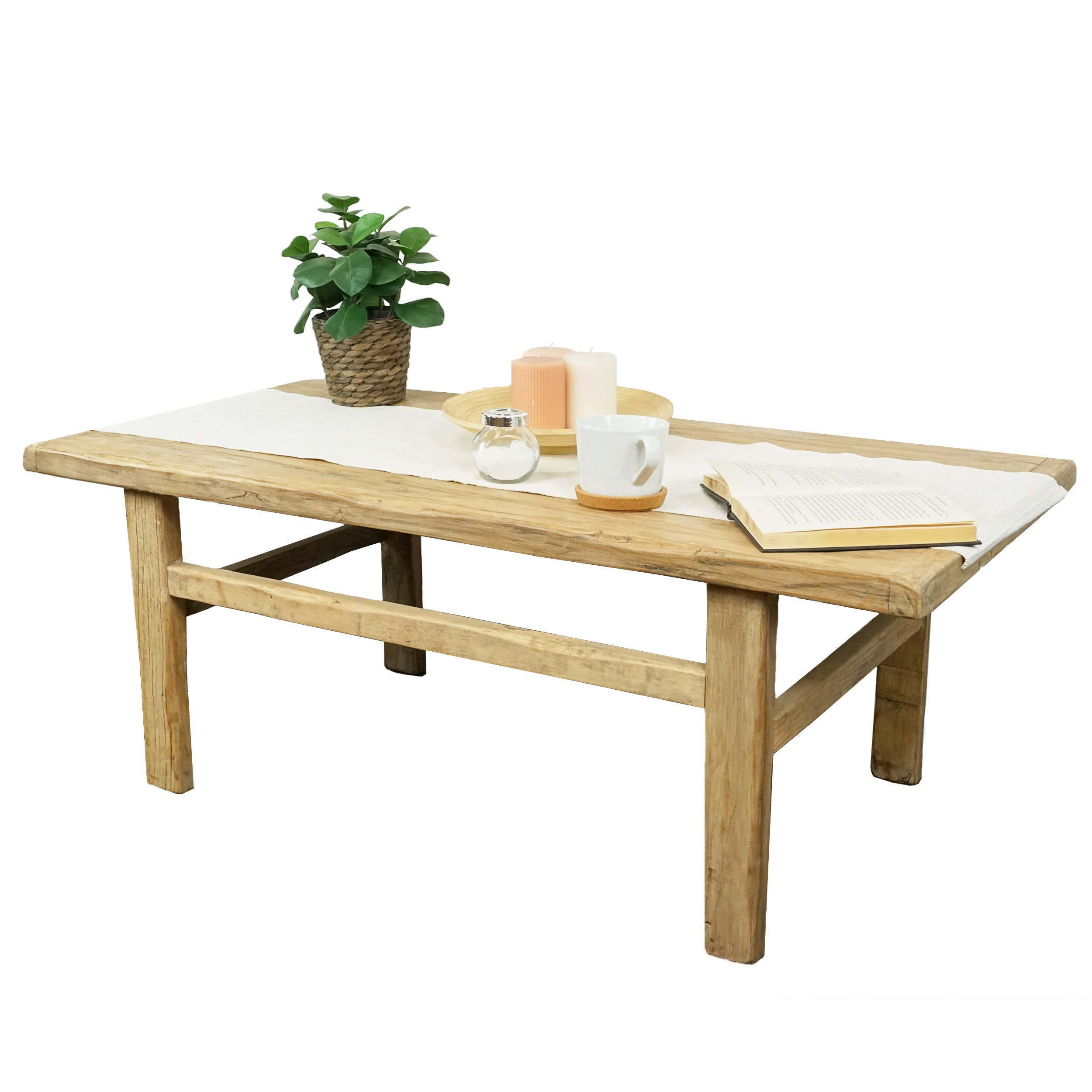 Reclaimed elm sale wood coffee table