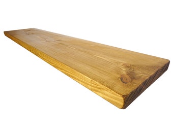 Drijvende houten plank 22cm x 3cm, rustieke teruggewonnen / planken handgemaakte vintage houten rekken