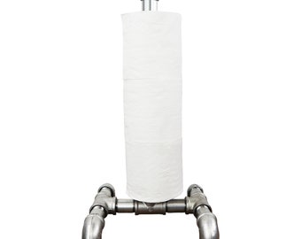 Barnyard Designs Industrial Toilet Paper Holder Stand - Rustic Vintage  Decorative Standing Toilet Roll Holder 26” x 7.5”