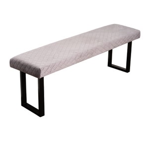 Upholstered Bench with Square Legs