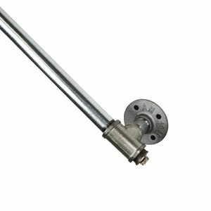 Tee Nut Stair Hand RAIL / BANISTER with brackets - Made from INDUSTRIAL Silver pipe fittings | Various Sizes