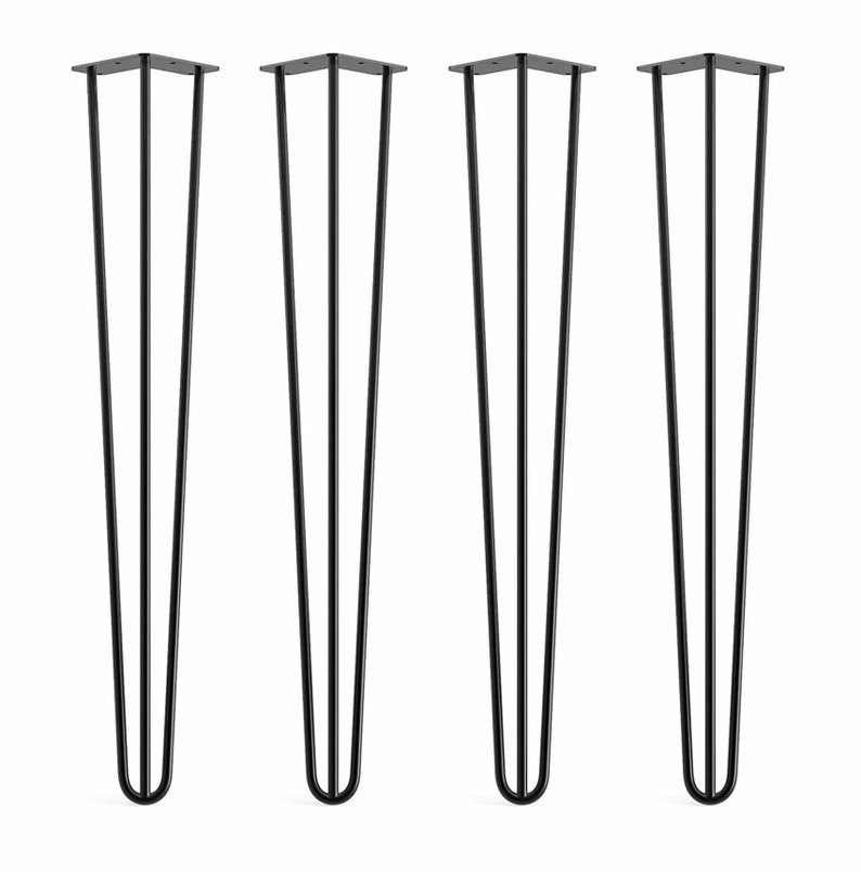 Solid Wood Timber Cube Table With Hair Pin Legs Etsy