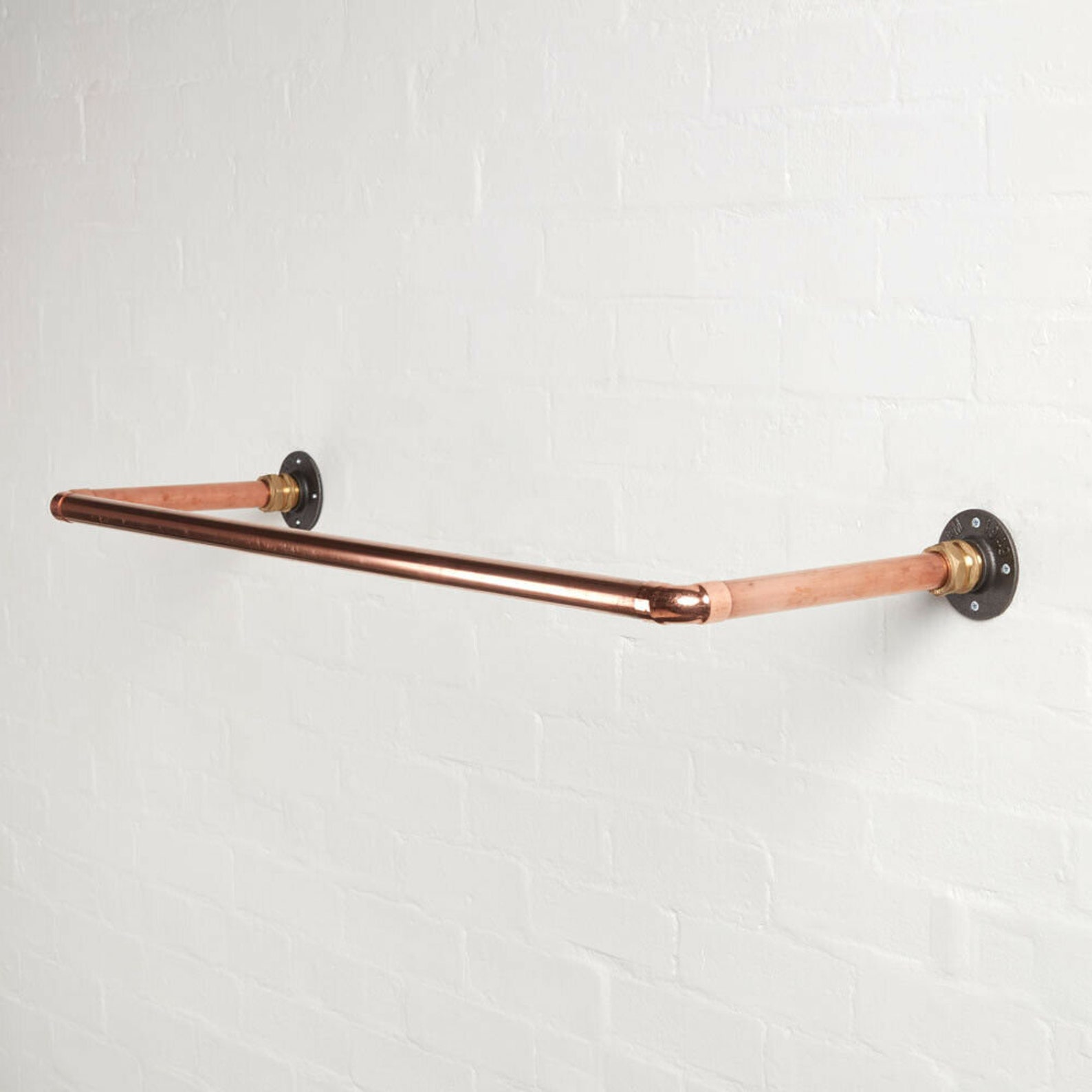 Copper Clothes Rail / Clothes Hanger - Wall Mounted, Vintage, Steampunk ...