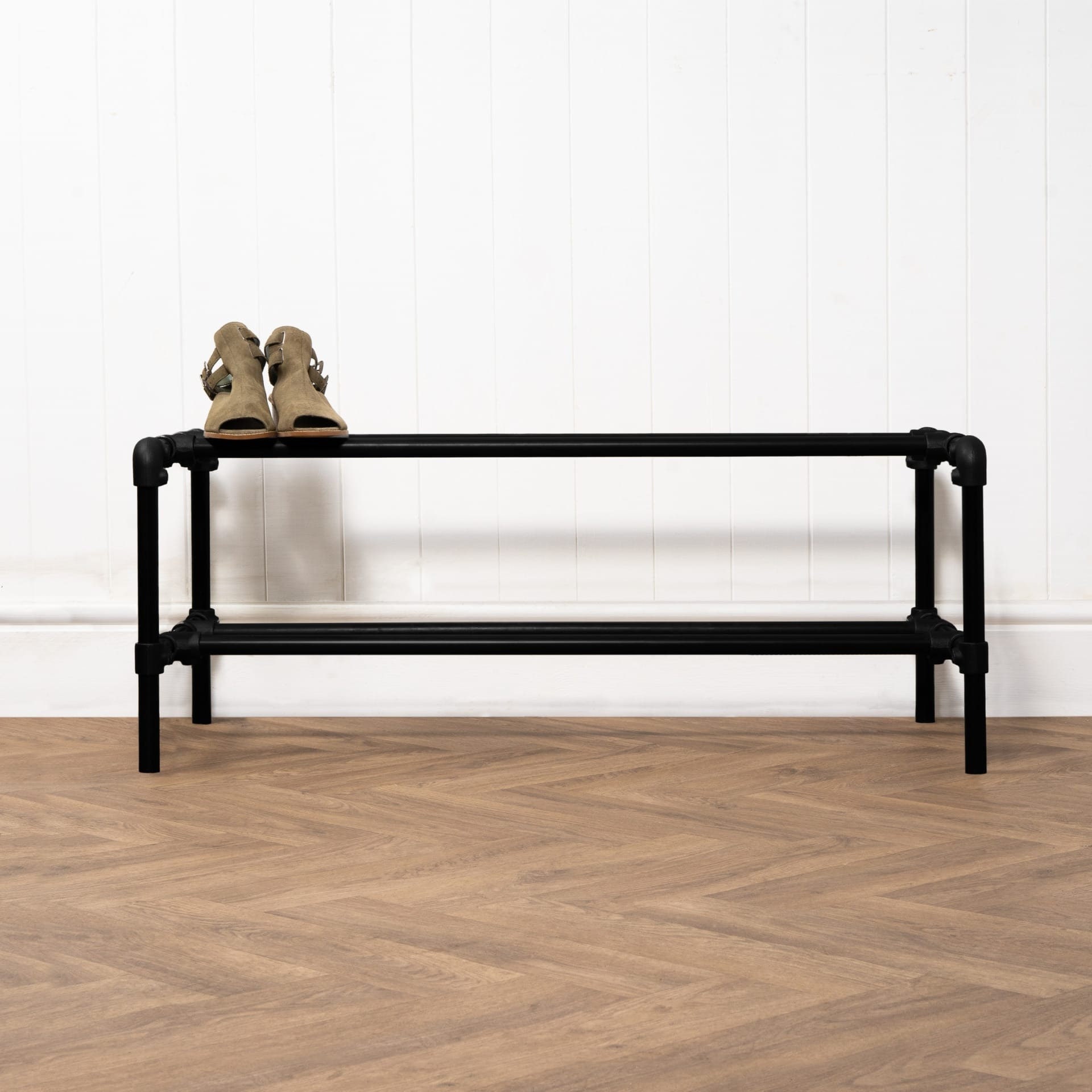 Key Show Rack Two-tiered Shoe Rack | Powder Coated Key Clamp Pipe Style - Etsy