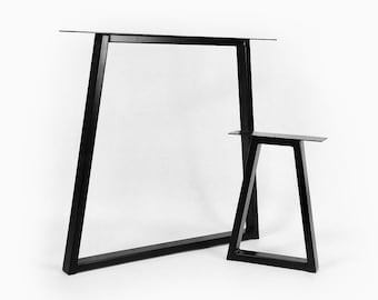 Box Frame Legs Industrial Trapezium Design Office Desk Dining Table - PAIR