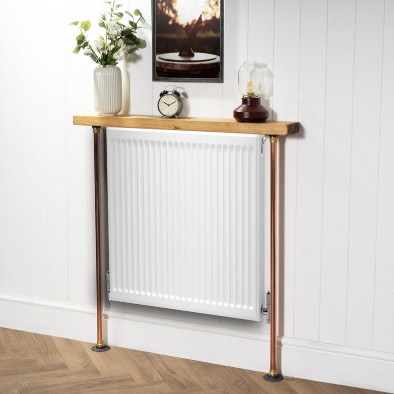 Radiator Table With Copper Legs | Reclaimed Timber Style - Etsy