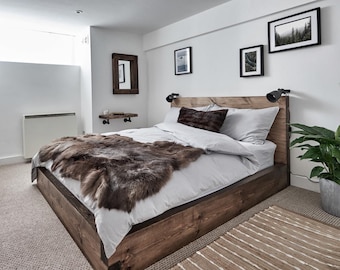 Solid Wood Bed | Any Size | Reclaimed Timber Style | Solid Wood Furniture