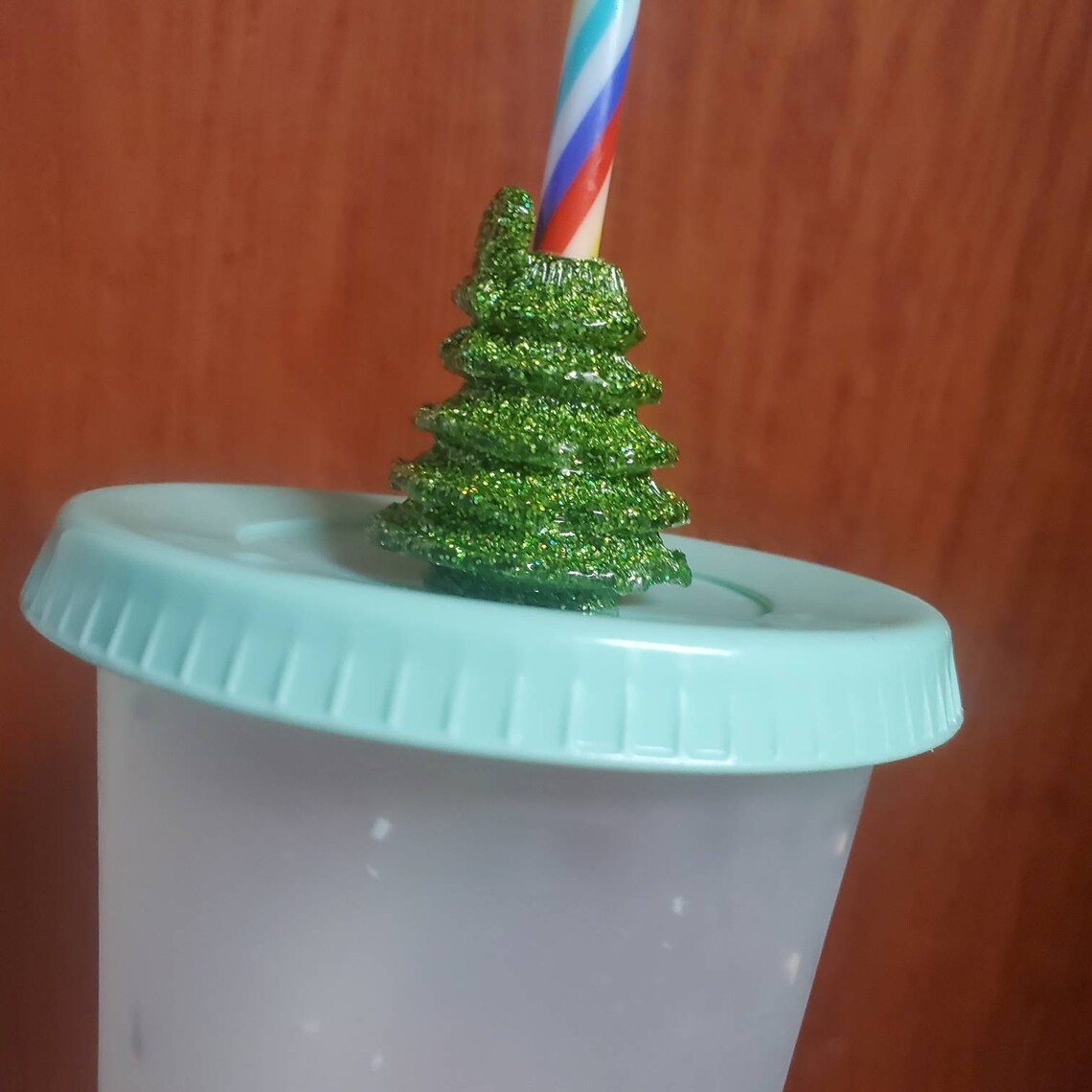 Christmas Straw Topper Christmas Tree Straw Buddy Party Etsy