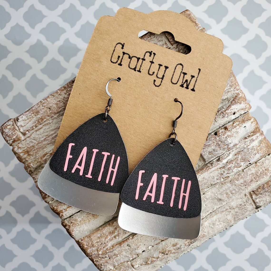 Stacked Earrings with Faith Earrings Etsy