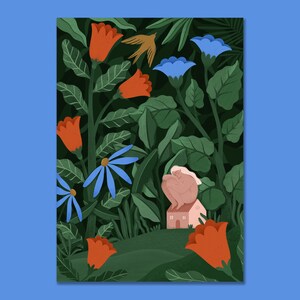Blumenhütten-Poster – A4-Poster