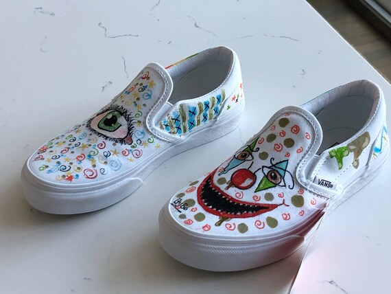 Bybo Painted White Vans Eye Clown