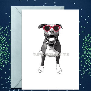 Instant Download Digital File Pitbull Valentine Card Dog Valentine's Day Card Funny Dog Card Sweet Greeting Card Pet Lover Card image 3