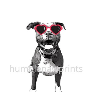 Instant Download Digital File Pitbull Valentine Card Dog Valentine's Day Card Funny Dog Card Sweet Greeting Card Pet Lover Card image 2