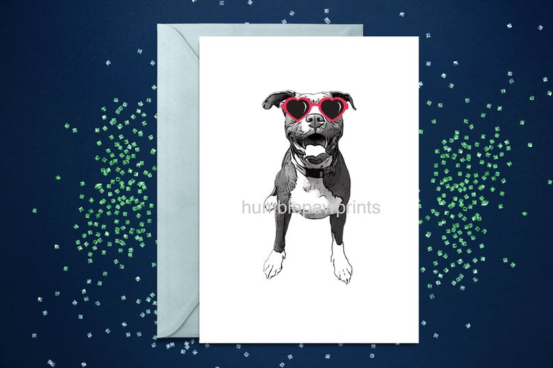 Instant Download Digital File Pitbull Valentine Card Dog Valentine's Day Card Funny Dog Card Sweet Greeting Card Pet Lover Card image 3