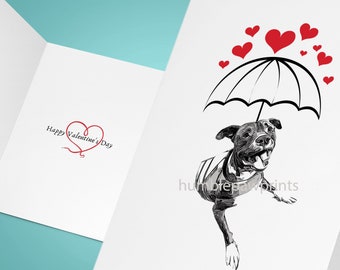 Instant Download Digital File | Pitbull Valentine Card | Dog Valentine's Day Card| Funny Dog Card | Sweet Greeting Card | Pet Lover Card