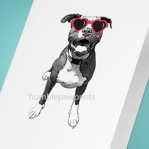 Instant Download Digital File Pitbull Valentine Card Dog Valentine's Day Card Funny Dog Card Sweet Greeting Card Pet Lover Card image 4