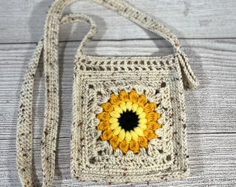 Crossbody-zonnebloemtas