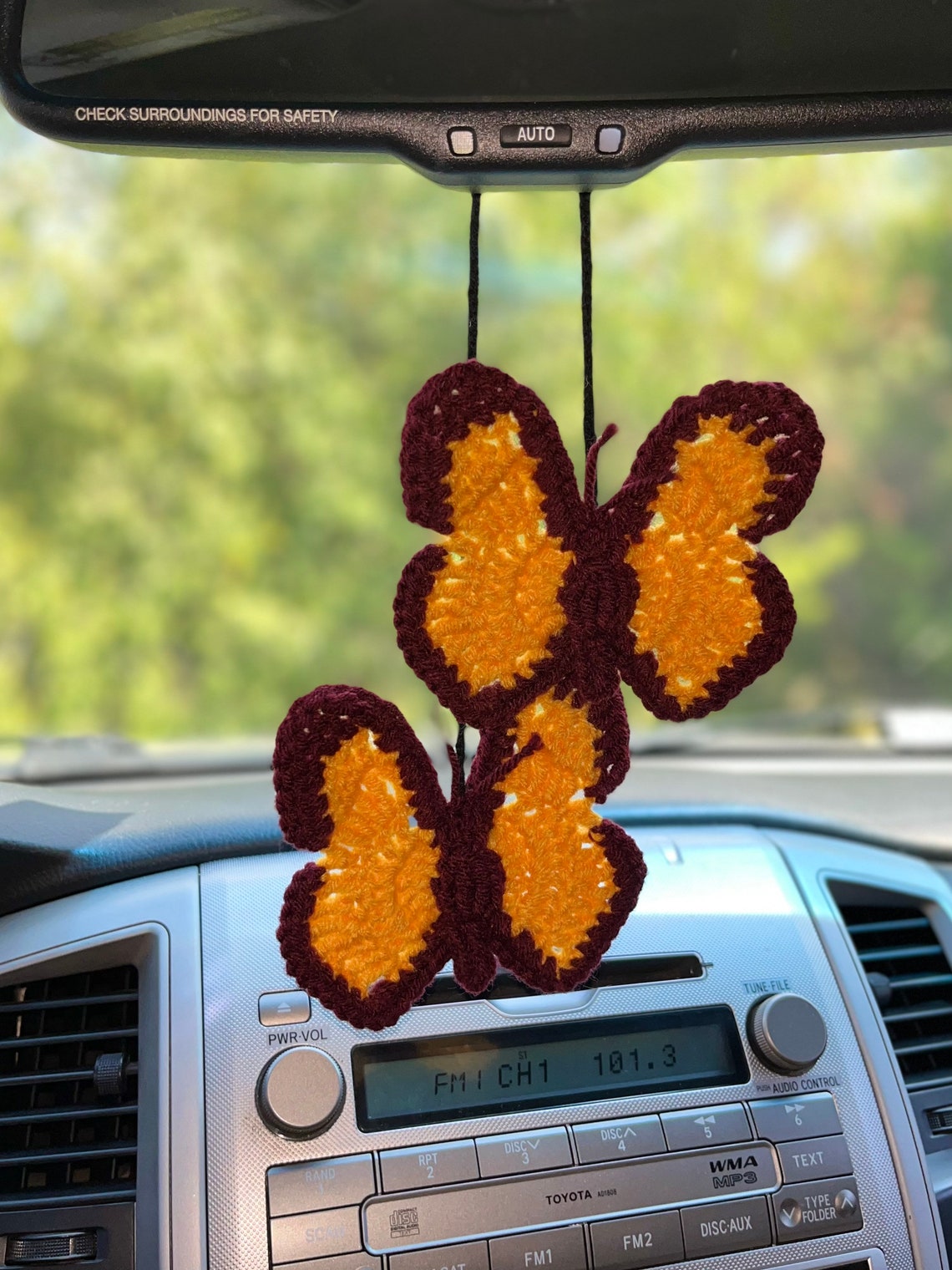 Butterfly Car Mirror Decoration Etsy